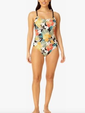 Hurley Women's One Piece Swim Suit Caribbean Dreamin’ Large